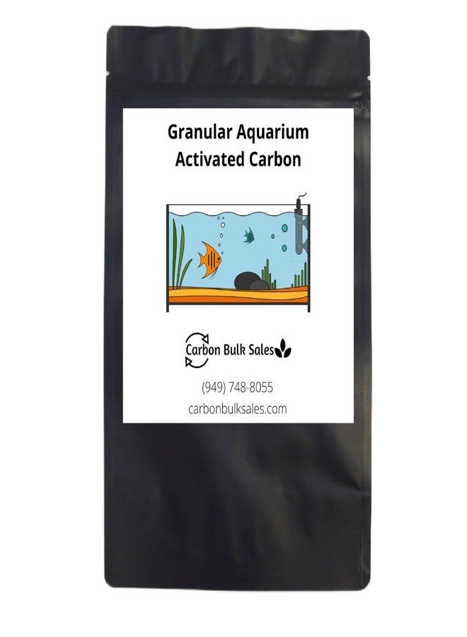 كربون نشط بالجملة لترشيح أحواض السمك (قليل الغبار) / كربون نشط حبيبي مغسول مسبقًا بحجم 12 × 40 شبكة - 1 رطل، أسود - Image 1